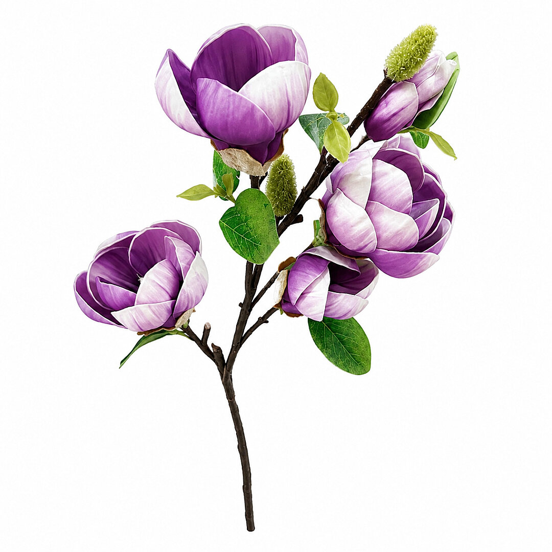 Yapay Manolya Buketi 90 cm Mor 