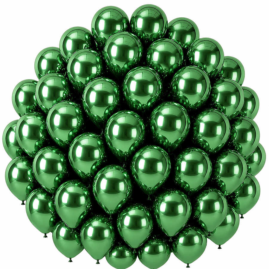 Yeşil Renk Lateks krom Balon (30 cm) - 50 Adet