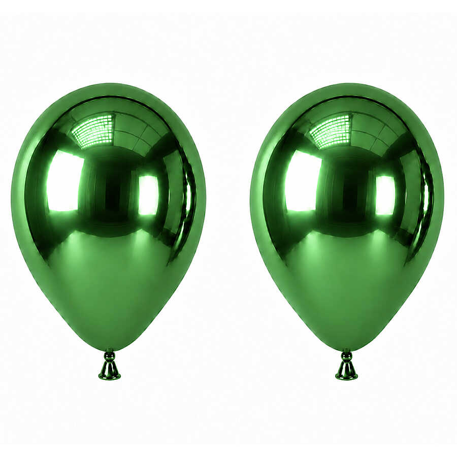 Yeşil Renk Lateks krom Balon (45 cm) - 2 Adet