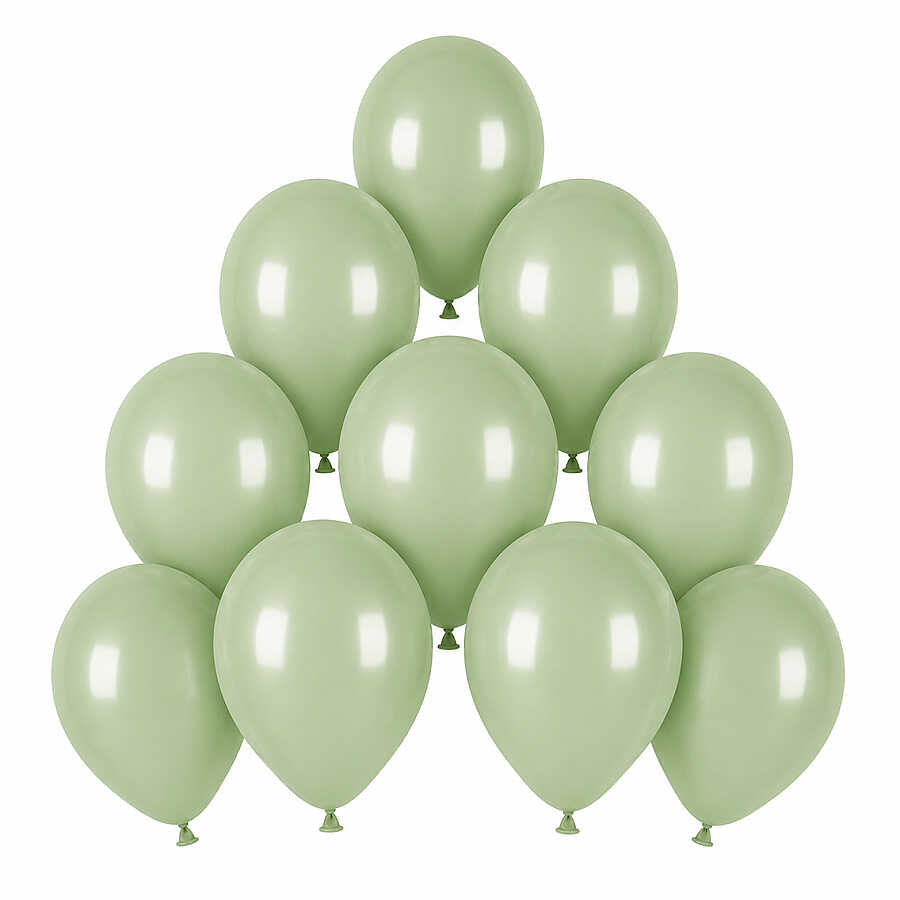 Yeşil Renk Lateks makaron Balon (15 cm) - 10 Adet