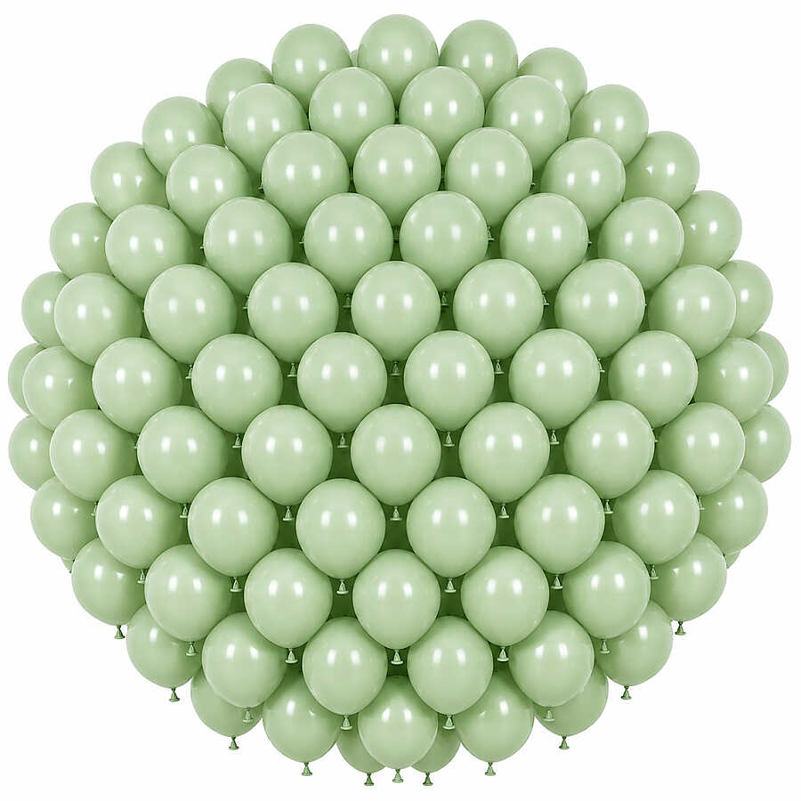 Yeşil Renk Lateks makaron Balon (30 cm) - 100 Adet