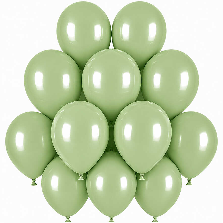 Yeşil Renk Lateks makaron Balon (30 cm) - 12 Adet