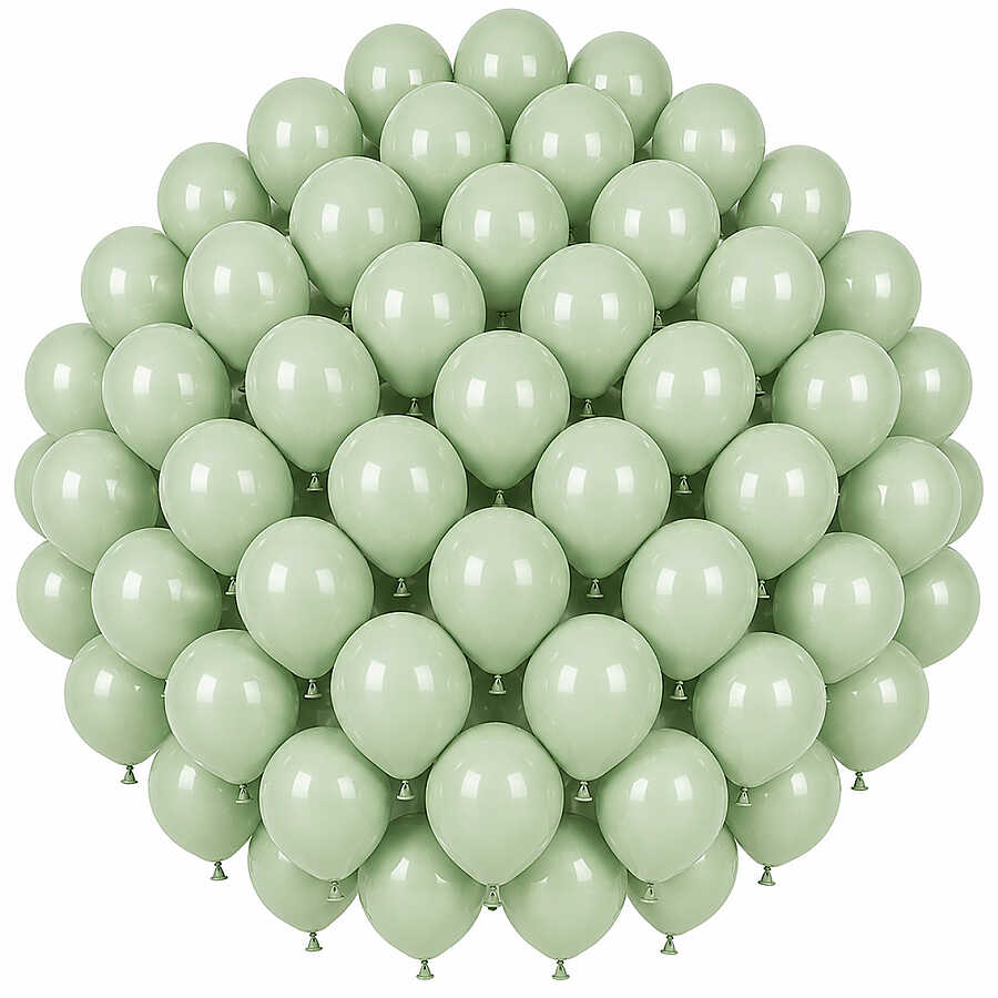 Yeşil Renk Lateks makaron Balon (30 cm) - 50 Adet