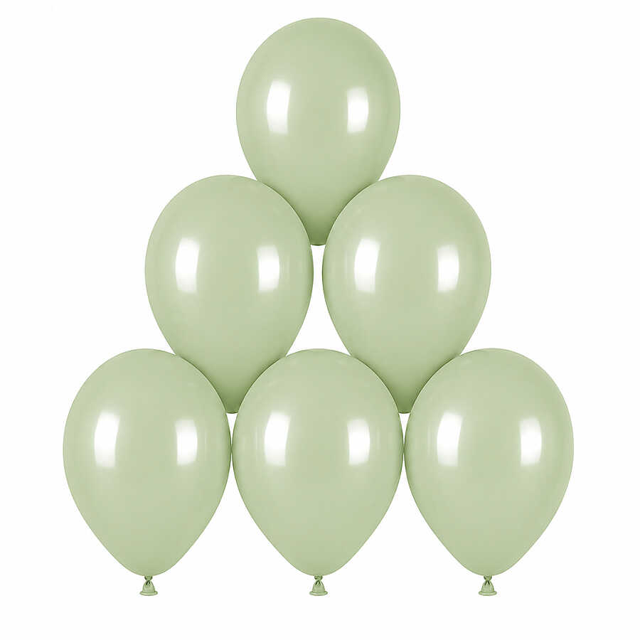 Yeşil Renk Lateks makaron Balon (30 cm) - 6 Adet
