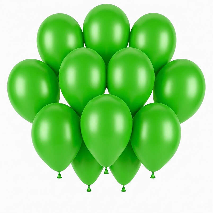 Yeşil Renk Lateks Pastel Balon (30 cm) - 12 Adet
