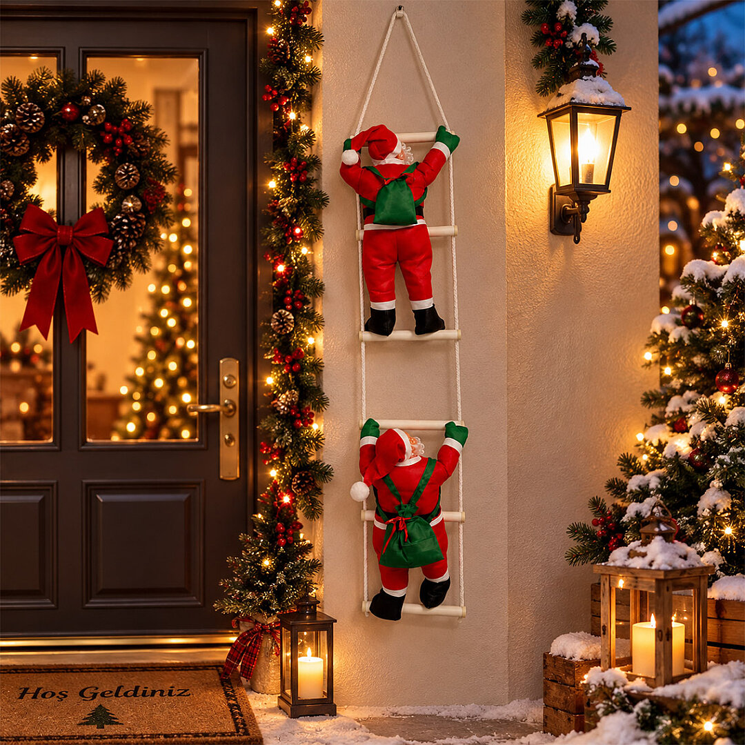 Yılbaşı Tırmanan Noel Baba 125 cm 2'li 