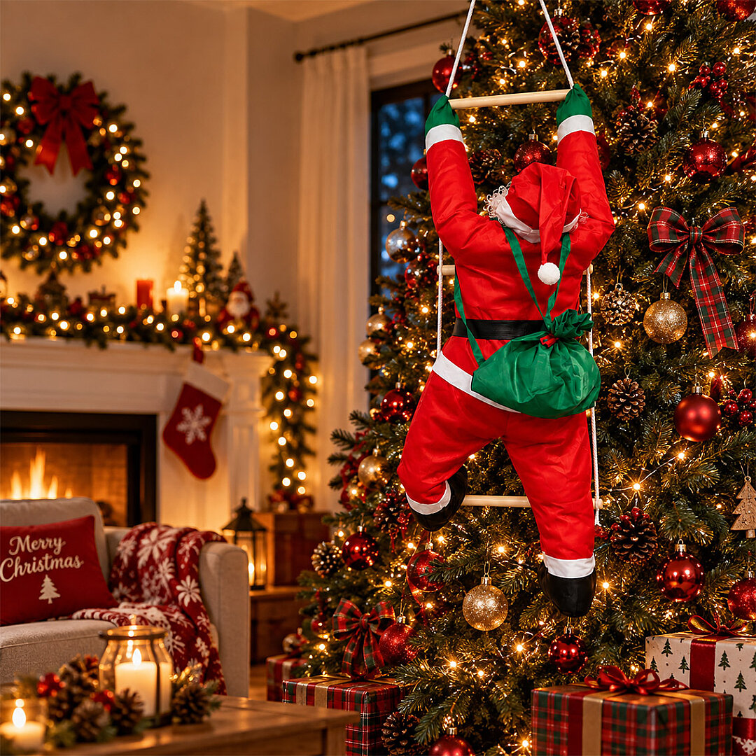 Yılbaşı Tırmanan Noel Baba 90 cm 