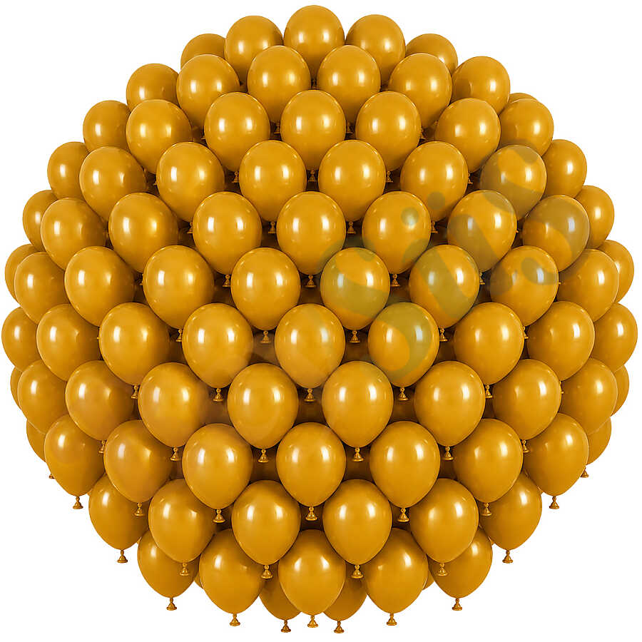 Zerdeçal Renk Lateks Retro Balon (30 cm) - 100 Adet