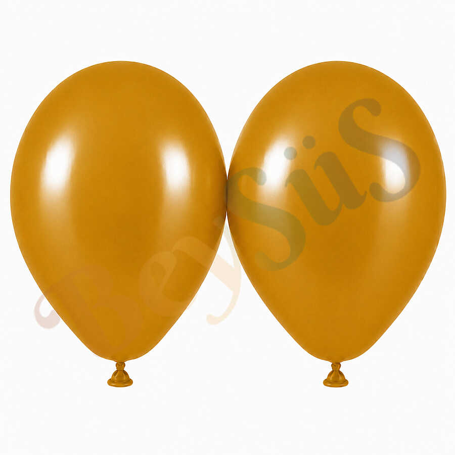 Zerdeçal Renk Lateks Retro Balon (50 cm) - 2 Adet