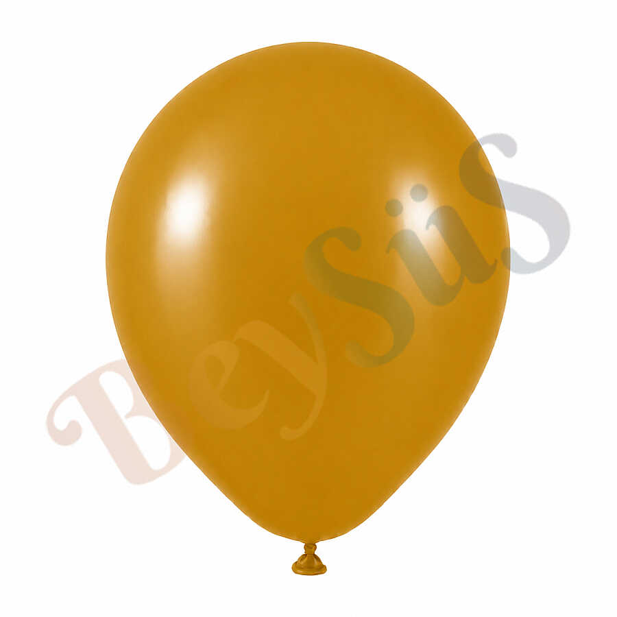 Zerdeçal Renk Lateks Retro Balon (60 cm) - 1 Adet
