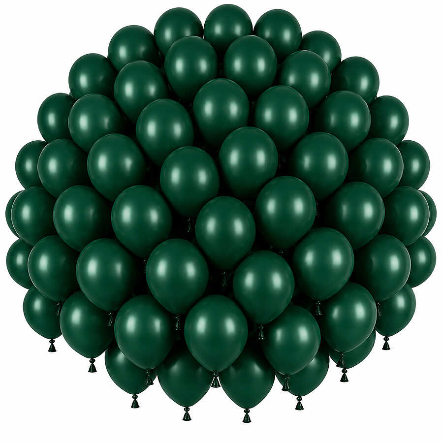 Zümrüt Yeşil Renk Lateks Pastel Balon (30 cm) - 100 Adet
