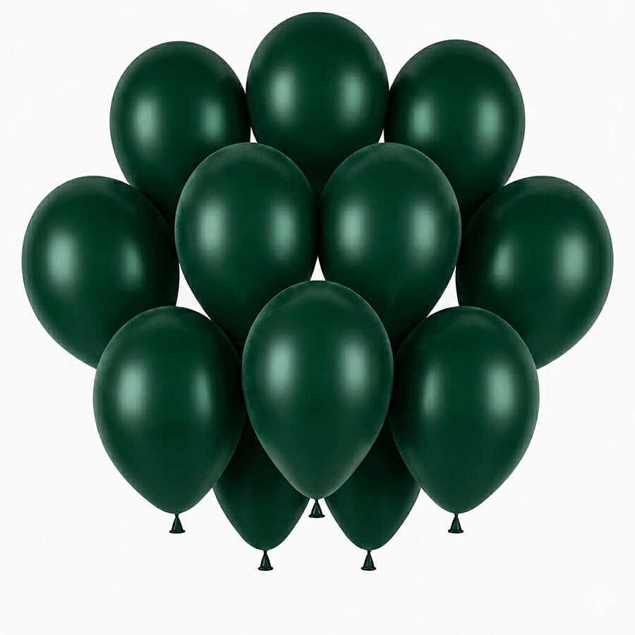 Zümrüt Yeşil Renk Lateks Pastel Balon (30 cm) - 12 Adet