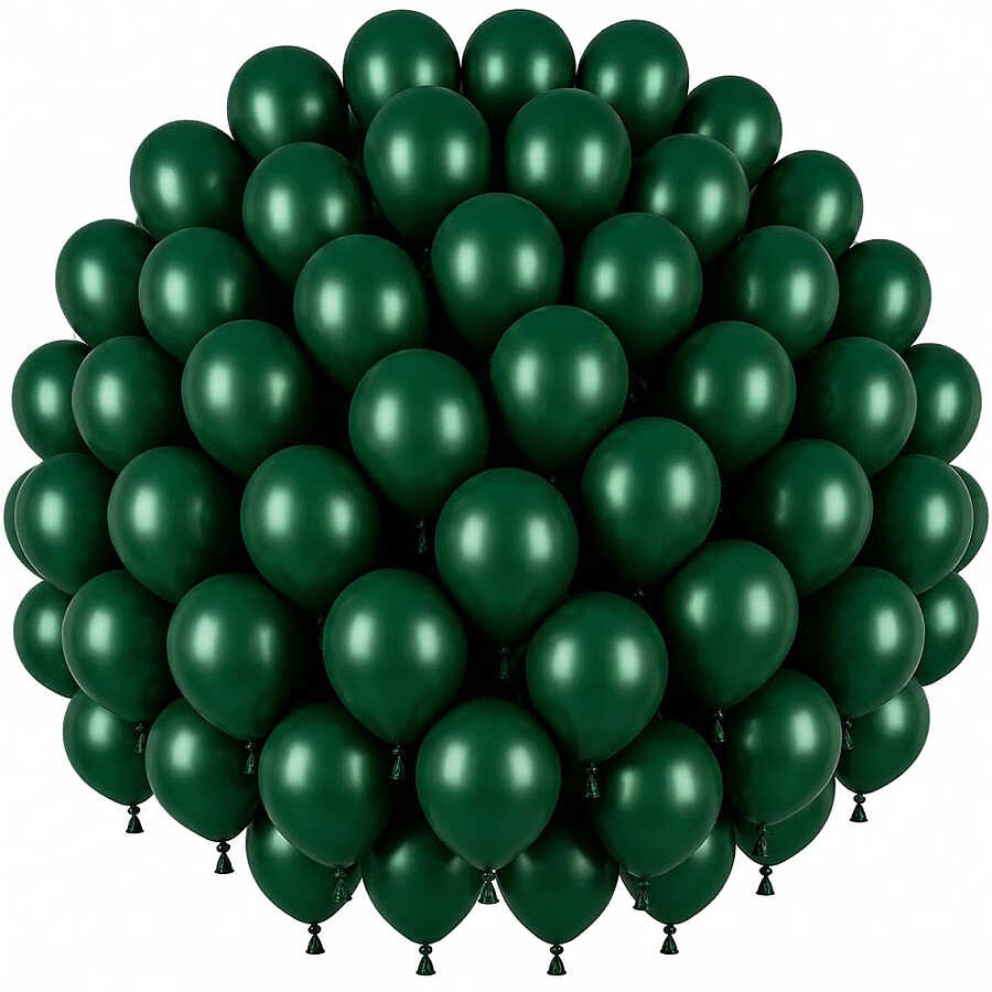 Zümrüt Yeşil Renk Lateks Pastel Balon (30 cm) - 50 Adet